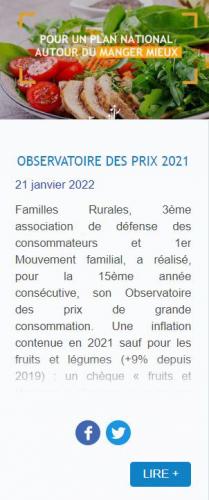 Observatoire des prix de grande consommation 2021
