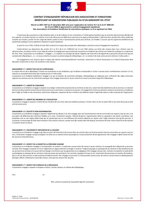 Contrat d'Engagement Républicain 